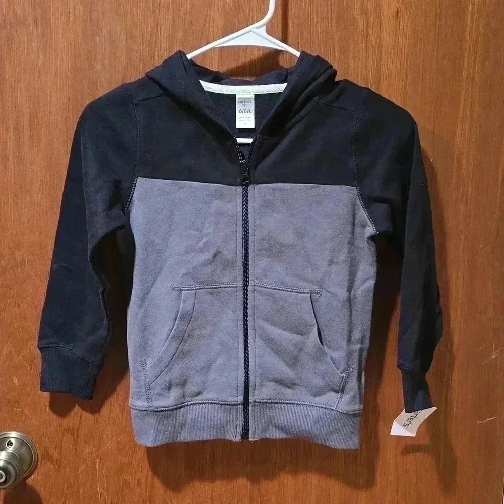 Carter's black and gray zip-up hoodie 6